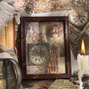 20 unids/pack Material papel Steam Era serie Retro mano cuenta DIY Material Base pegatinas 8 modelos - Product Image 2