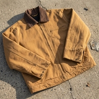Veste de travail personnalisée pour homme en toile de canard épaisse, coupe décontractée, style utilitaire, effet vieilli, pour charpentiers, chauffeurs de camion et ouvriers, type bomber