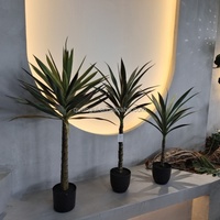 Arbre artificiel personnalisé en PE/PP, grand format, 80-150 cm de haut, jardinière carrée moderne, décoration intérieure/extérieure, plantes écologiques