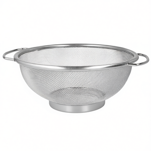 MetalTex Stand Screen Mesh <b>Strainer</b> Stainless Steel Kitchen <b>Colander</b> 30cm Large Capacity Food Drainer - Product Image 2