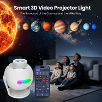 Projecteur d'étoiles intelligent WiFi 3D Planétarium, 60 thèmes, projection HD claire, arrêt automatique, contrôle par application, lampe d'ambiance pour fête