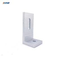 Supports de montage de panneaux solaires en aluminium en forme de L pour toit plat avec rail en aluminium, garantie HINA de 12 ans