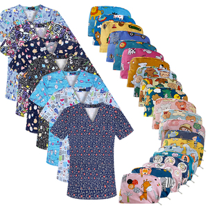 Vivid Printed Scrub Tops Mujeres Hombres Médico Quirúrgico Uniforme de enfermería Enfermera personalizada Scrub Médico Hospital Clínica Scrubs al por mayor - Product Image 1