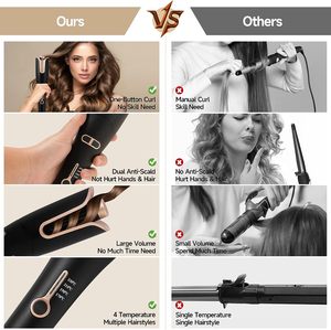 NOUVEAU Best-seller - <span class=keywords><strong>Fer</strong></span> <span class=keywords><strong>à</strong></span> boucler automatique rotatif en céramique avec affichage de la température - Product Image 2