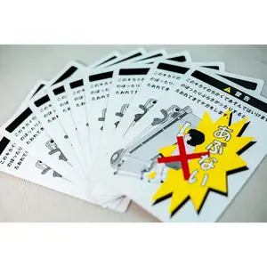 Custom laminated waterproof paper use safety warning stickers for recreational facilities