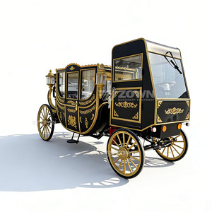 Carruaje Eléctrico de Lujo para Bodas al Aire Libre, Estilo Cenicienta, con Caballos, para Princesas - Product Image 2