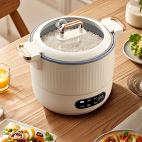 Mini-cuiseur à riz électrique 1,2 L avec minuterie numérique, micro-pression, multifonction pour riz, soupe et cuisson à la vapeur, idéal pour la maison, le bureau et les voyages
