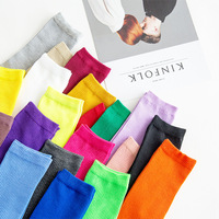 Chaussettes respirantes pour femmes Whale, chaussettes colorées pour femmes, 100% coton biologique, chaussettes unies