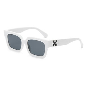Nuevas gafas de sol cuadradas de moda personalidad <span class=keywords><strong>X</strong></span> decoración de letras gafas de sol rectangulares de moda - Product Image 5
