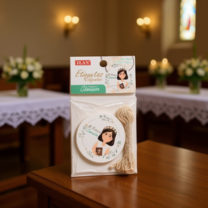Etichette pendenti Ilan con design per la Prima Comunione, con cordino per regali e decorazioni - Product Image 2