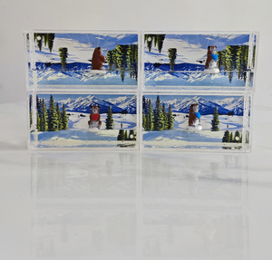 Articoli Souvenir da viaggio personalizzati fermacarte torre Eiffel della neve francese - Product Image 4