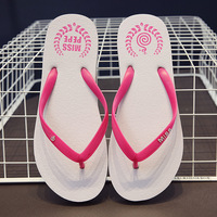 Tongs antidérapantes pour femmes, sandales populaire avec logo, unisexe, style plage, semelles souples, chaussures d'extérieur,, S275