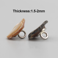 Boutons en nacre naturelle faits à la main, polis, décoratifs pour chemises/cardigans, couleurs abricot noir, couture moderne DIY