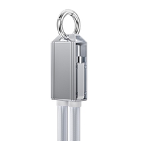 Cable de Datos Trenzado con Diseño para Colgar en el Cuello, Carga Rápida PD65W, Totalmente Compatible, 5A, Cable de Cobre Puro para iPhone y Teléfonos Celulares