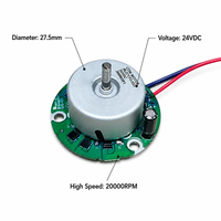Moteur BLDC haute vitesse 25000 tr/min 24V pour robot de nettoyage de vitres, aspiration, moteur CC sans balais à rotor externe de 27 mm avec variateur intégré
