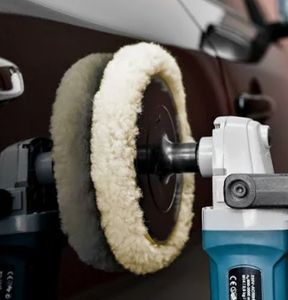 7in OEM Sealing Edge 100% Lã Polimento <span class=keywords><strong>Pad</strong></span> Alta Qualidade Único Lado Lã Torção Disco De Corte com Borla para Corpo Do Carro Lustro - Product Image 5