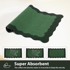 Tapis de <span class=keywords><strong>bar</strong></span> à café festonné pour comptoir, jolis tapis de séchage de vaisselle pour comptoir de cuisine, en diatomite absorbante, décoration esthétique pour cuisine - Product Image 4