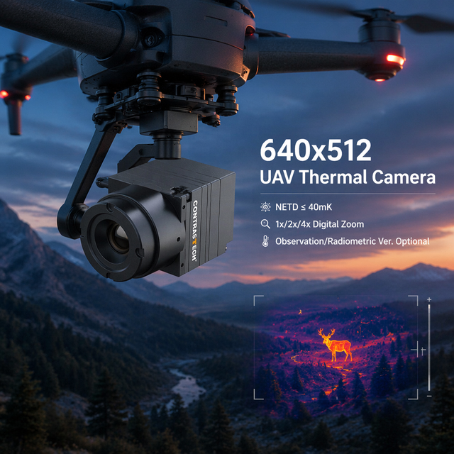 640x512 60Hz 6.06g Random Vibration Radiometric UAV Thermal Camera for Drone-Mounted Thermal Imaging IVA-A640LW/LWT