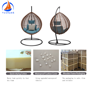 Cheap Xl Oval Hanging Egg Chair Hamaca Columpio negro Cuerda gris Soporte de mimbre Muebles Sillas de huevo al aire libre para la venta - Product Image 3