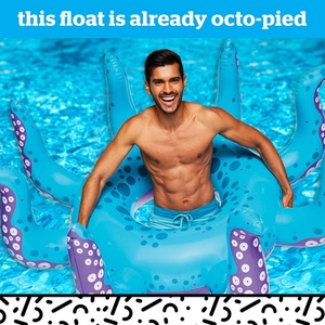 Flotadores de Piscina Divertidos Personalizados en Oferta, Juguetes de PVC para Piscina o Playa de Verano, Flotador Inflable para Adultos |   Pulpo Azul - Product Image 5