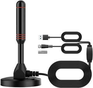 무료 채널 디지털 안테나 TV 실내 야외 휴대용 VHF UHF HDTV 튜너/DVB-T2 텔레비전/DAB 라디오