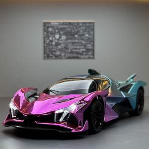 Coche modelo fundido a presión 1:24 <span class=keywords><strong>Apollo</strong></span> <span class=keywords><strong>EVO</strong></span> con sonido y luz puertas retiradas adorno abierto decorar coche de Metal modelo coche Juguetes - Product Image 5