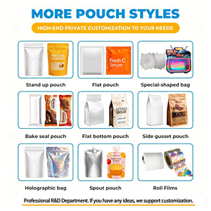 Bolsas de sellado térmico al por mayor con logo personalizado de PE, sellado de tres lados, para envasado de snacks de carne, anacardos, té de hierbas y café molido - Product Image 5