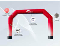 FEAMONT Porte de course gonflable extérieure Matériau en polyester pour événements Activités de plein air Arc gonflable pour la publicité