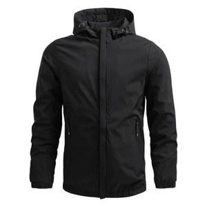 Customized Men's Winter Outdoor Hooded Windbreaker Jacket with Stand Collar Front Logo Oversized Casual Coat-High Street <b>Style</b> - Product Image 2