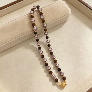 Tiger Eye Pearl Necklace For Women High End Clavicle Chain Everyday Wear Fashion Accessory - Product Image 4