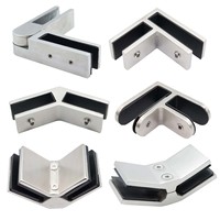Support de fixation en verre antirouille - Pinces en acier inoxydable 2205 pour clôture et cloison en verre de jardin de villa