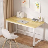 Escritorio de Oficina Rectangular de Madera Moderno y Elegante para el Hogar, Estudio y Uso en Edificios de Oficinas, Diseñado para Escribir y Trabajar con la Computadora