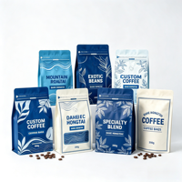 Sacs à café mats OEM ODM avec valve d'air, pochette à fond plat étanche, logo personnalisé pour importateurs et marques