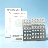 Cire orthodontique portable en blister de 60 pièces pour soulager les irritations et protéger les appareils dentaires, les brackets et les aligneurs transparents