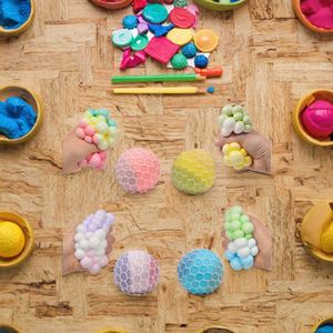 Toysrunner Unisex 3 Color <b>Squeeze</b> Hand Grasp Pressure <b>Ball</b> Sensory Fidget Toy Stress Release Decompression Toy Age 14+ Model - Product Image 3