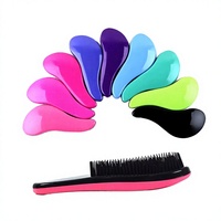 Brosse démêlante pour cheveux bouclés, massage du cuir chevelu, antistatique, lissante, douce, pour perruques et salon