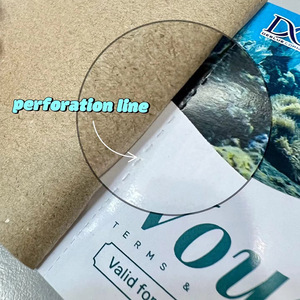 Anpassbare Personalisierte Karton-Papierkarten Offset-Gedruckt mit Perforationslinie Geschäftsförderung Rechnungsbuch - Product Image 5