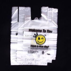 Custom HDPE/LDPE Manufacturer's Thank You <b>Bags</b> Heat-<b>Sealed</b> PE Plastic Shopping T-shirt <b>Bags</b> for Packaging - Product Image 3