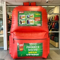 Sac à dos gonflable LED 3m en tissu Oxford avec logo personnalisé pour la promotion de la rentrée scolaire / papeterie