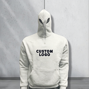 Pull-over en tissu éponge français avec logo personnalisé Sweat à capuche ample zippé 100% coton de haute qualité pour hommes - Product Image 1