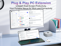 Clavier silencieux pliable portable à écran tactile de 12,8 pouces avec rétroéclairage RVB pleine taille, inclinaison réglable, USB-A/Type-C, moniteur pour ordinateur portable et ordinateur de bureau