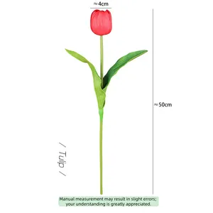 Tulipán Artificial de PU de 19.7 Pulgadas (Tulipán en Forma de Huevo) - Flor Artificial Suave al Tacto para Ramos de <span class=keywords><strong>Boda</strong></span> y Decoración, Venta al por Mayor por el Fabricante - Product Image 2
