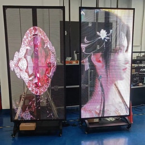 Chất lượng cao P3.91-7.8 trong nhà độ nét cao quảng cáo trong suốt dẫn Màn hình Áp phích 1mwx2mh - Product Image 1