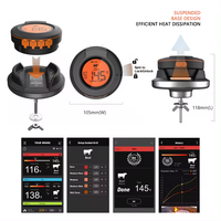 Thermomètre numérique pour viande avec écran LED, étanche IP54, contrôle intelligent par application et alarme de température pour camping, barbecue, OEM/ODM