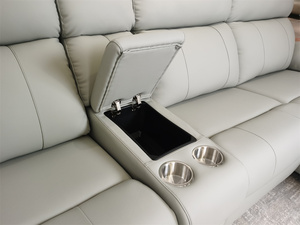 جناح صالة جلدي فاخر حديث عالي الجودة على شكل حرف U أريكة مقطعية قابلة للطي وقابلة للتمديد لاستخدام غرفة المعيشة - Product Image 6