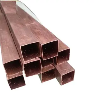 rectangular copper pipe25x25mm square copper tube TP2 material 1 kg copper price