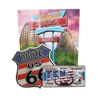 Fábrica al por mayor personalizado EE. UU. Metal en relieve Retro Tin Signs