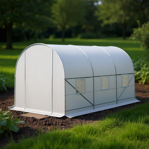 Invernadero de jardín grande de 15' x 7' x 7' con túnel de acceso, ventanas enrollables y puerta para jardines, marco de aluminio, material de PVC - Product Image 2