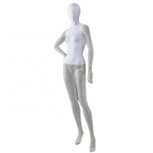 <span class=keywords><strong>Mannequin</strong></span> personnalisé haut de gamme recouvert de tissu couture couleur contrastante <span class=keywords><strong>Mannequin</strong></span> en fibre de verre base en métal <span class=keywords><strong>sur</strong></span> pied en vente - Product Image 3