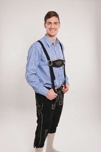 2022 Vintage garçons traditionnel allemand Lederhosen personnalisé été Long noir bavarois Trachtenmode broderie courte impression mi OEM - Product Image 2